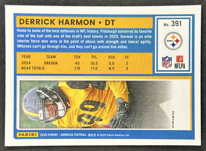 Derrick Harmon 2025 Panini Donruss Optic Rated Rookie Preview Red Wave Steelers back
