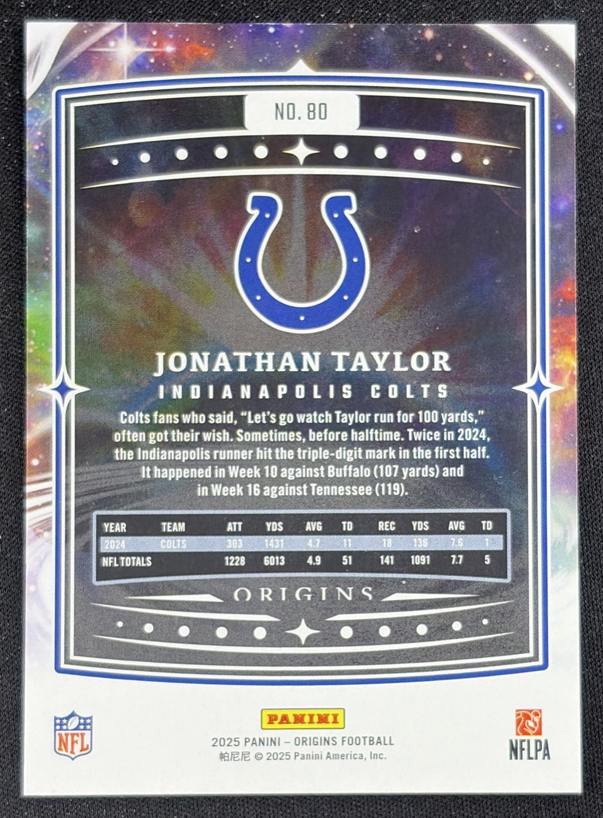 Jonathan Taylor 2025 Panini Origins Colts Sports Trading Card