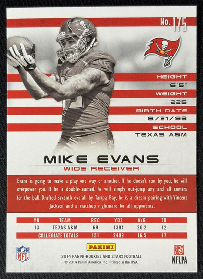 Mike Evans 2014 Panini Rookies & Stars Longevity Buccaneers Football