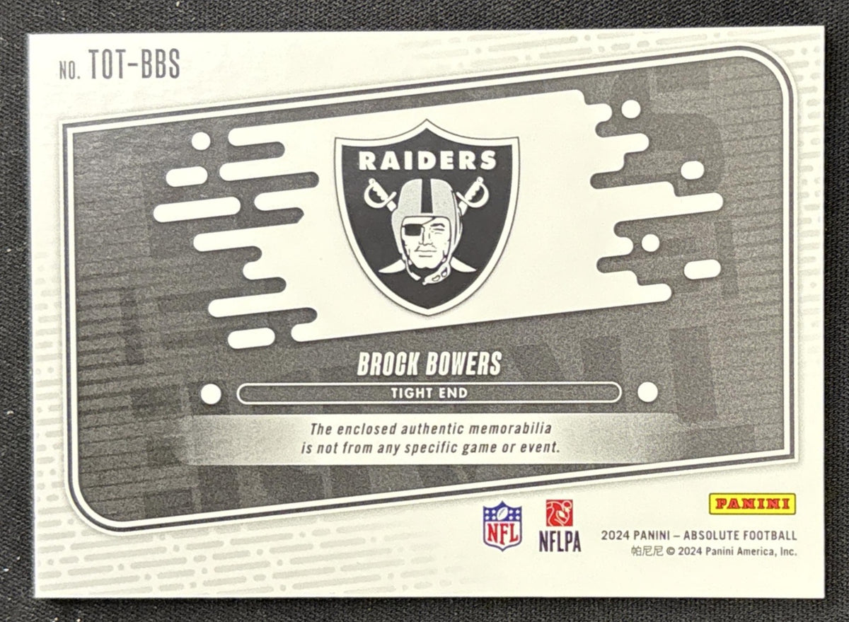 Brock Bowers 2024 Panini Absolute Tools of the Trade /399 Raiders Sports Trading Card