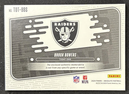 Brock Bowers 2024 Panini Absolute Tools of the Trade /399 Raiders Sports Trading Card