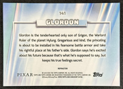 Glordon 2026 Topps Chrome Disney Refractor Elio Back
