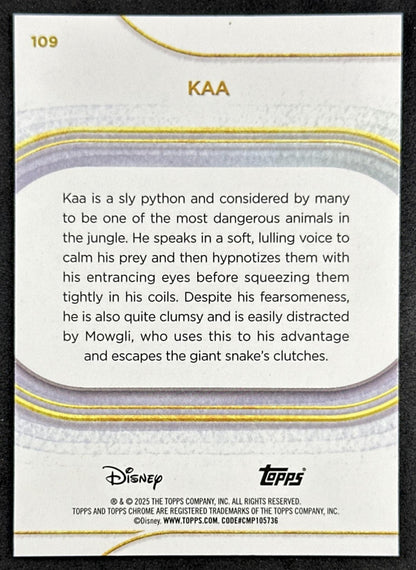Kaa 2025 Topps Chrome Disney Non-Sport Trading Cards