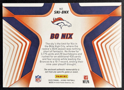Bo Nix 2025 Panini Score Stars of the NFL Jersey Broncos