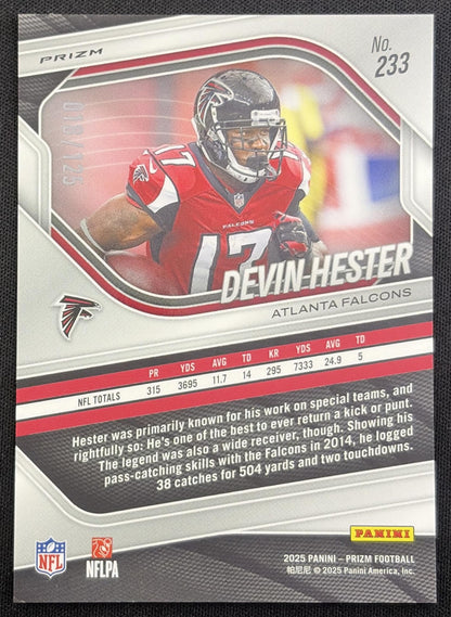 Devin Hester 2025 Panini Prizm Purple /125 Falcons