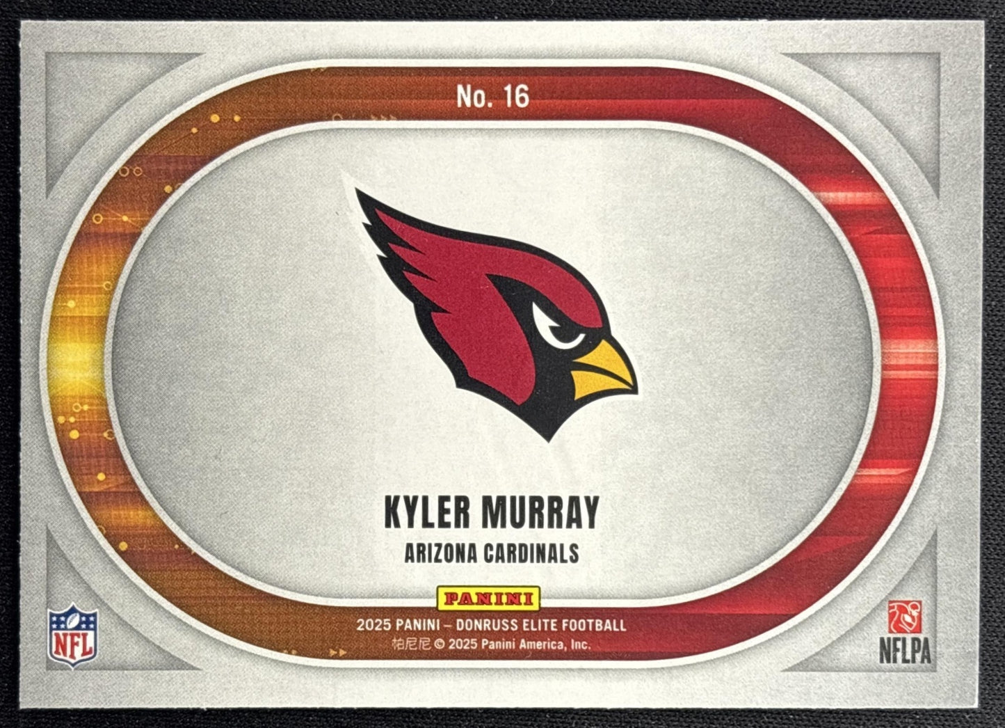 Kyler Murray 2025 Panini Donruss Elite Full Throttle Green Cardinals - Back