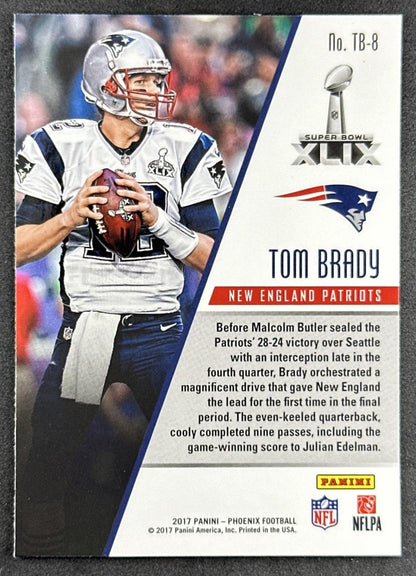 Tom Brady 2017 Panini Phoenix Triumphant Patriots back