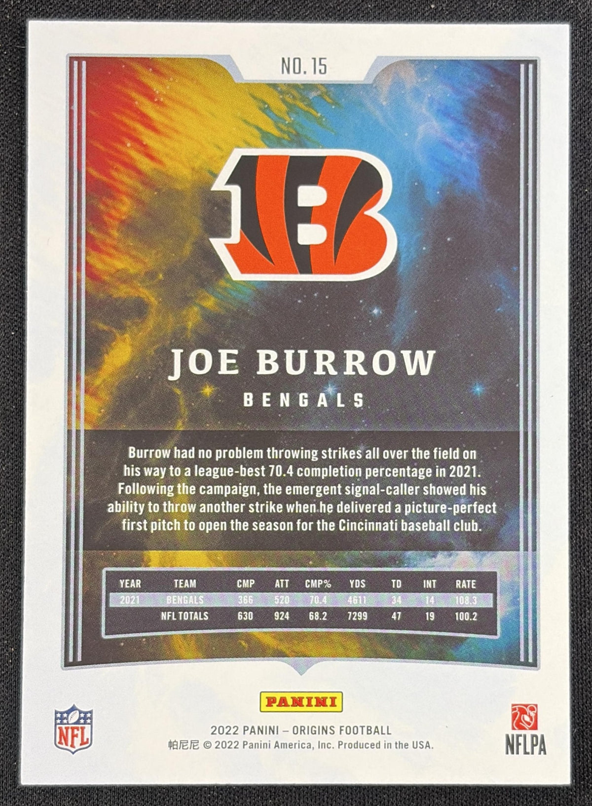 Joe Burrow 2022 Panini Origins Bengals
