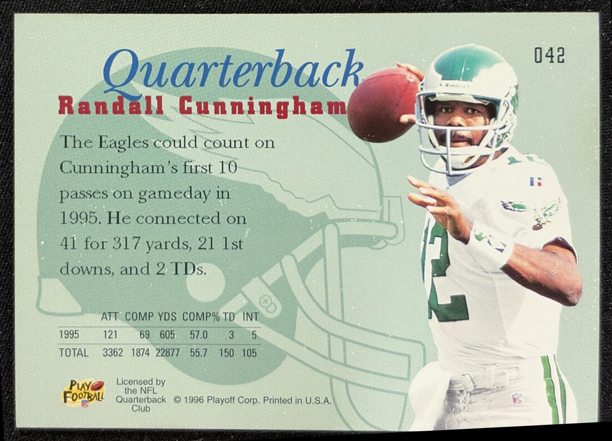 Randall Cunningham 1996 Playoff Prime Eagles