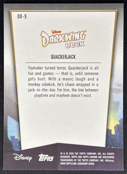 Quackerjack 2026 Topps Chrome Disney Darkwing Duck 35th Anniversary back