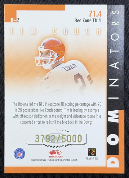 Tim Couch 2000 Donruss Dominators /5000 Browns