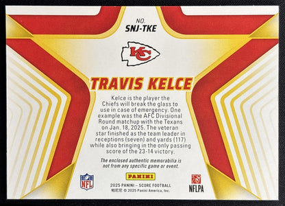 Travis Kelce 2025 Panini Score Stars of the NFL Jersey Chiefs back