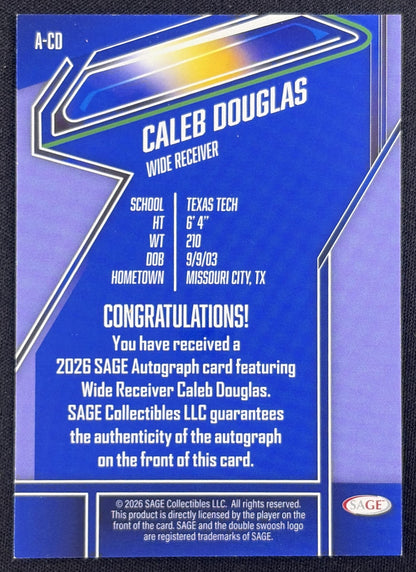 Caleb Douglas 2026 SAGE Auto