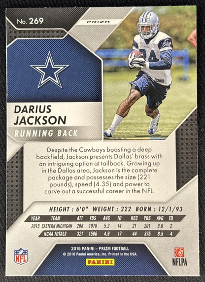 Darius Jackson 2016 Panini Prizm Cowboys Sports Trading Cards