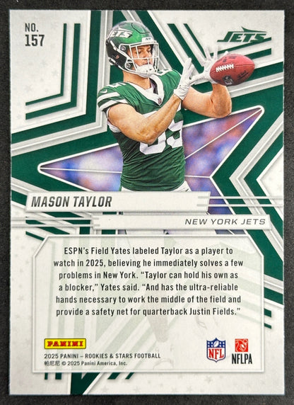 Mason Taylor 2025 Panini Rookies & Stars Jets Sports Trading Cards