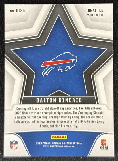Dalton Kincaid 2023 Panini Rookies & Stars Draft Class Bills Buffalo Bills Sports Trading Card