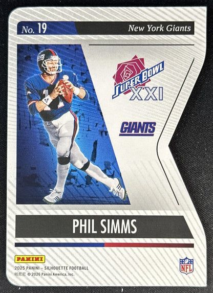Phil Simms 2025 Panini Silhouette Super Bowl Giants