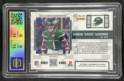 Ahmad "Sauce" Gardner 2022 Panini Contenders Optic Orange Rookie Auto /20 Arena Club 10 & Auto 10
