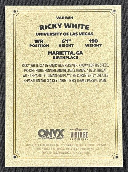 Ricky White III 2024 Onyx Vintage Collection Auto #1