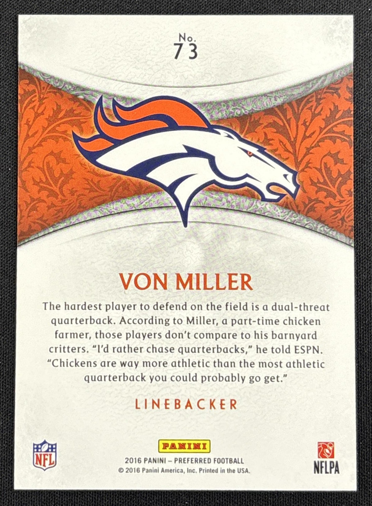 Von Miller 2016 Panini Crown Royale Bronze /249 Broncos