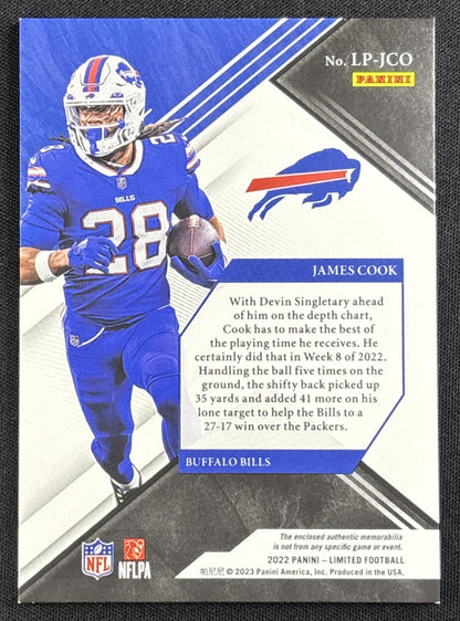 James Cook 2022 Panini Limited Unlimited Potential Amethyst Spotlight /25 Bills Sports Trading Card