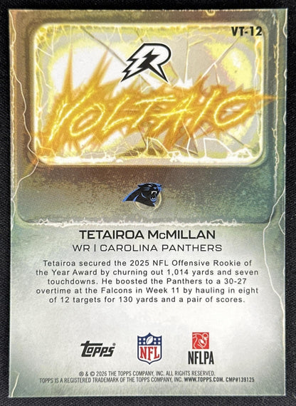 Tetairoa McMillan 2025 Topps Resurgence Voltaic Panthers