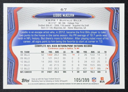 Leodis McKelvin 2013 Topps Pink /399 Bills