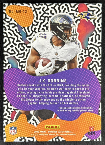 J.K. Dobbins 2022 Panini Donruss Elite Moxie Ravens