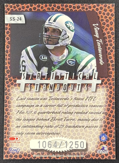 Vinny Testaverde 1999 Leaf Rookies & Stars Statistical Standouts /1250 Jets