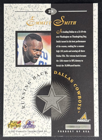 Emmitt Smith 1997 Pinnacle Mint Cowboys back