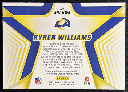 Kyren Williams 2025 Panini Score Stars of the NFL Jersey Rams back