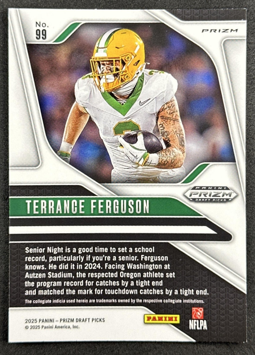 Terrance Ferguson 2025 Panini Prizm Draft Picks Purple Wave Ducks Rams