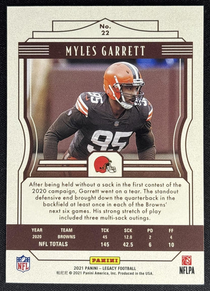 Myles Garrett 2021 Panini Legacy Orange /199 Browns