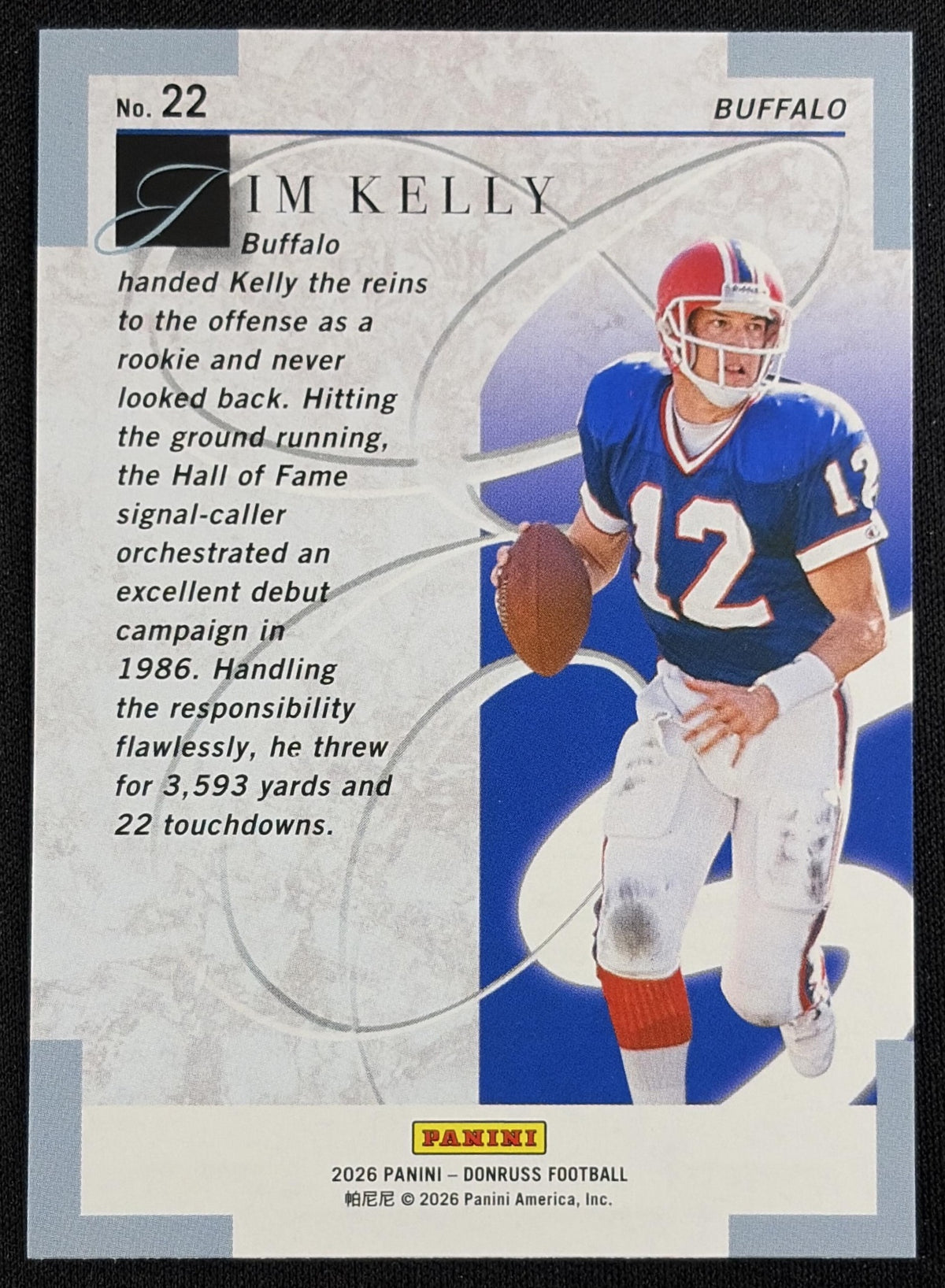 Jim Kelly 2026 Panini Donruss Elite Series Pink Bills