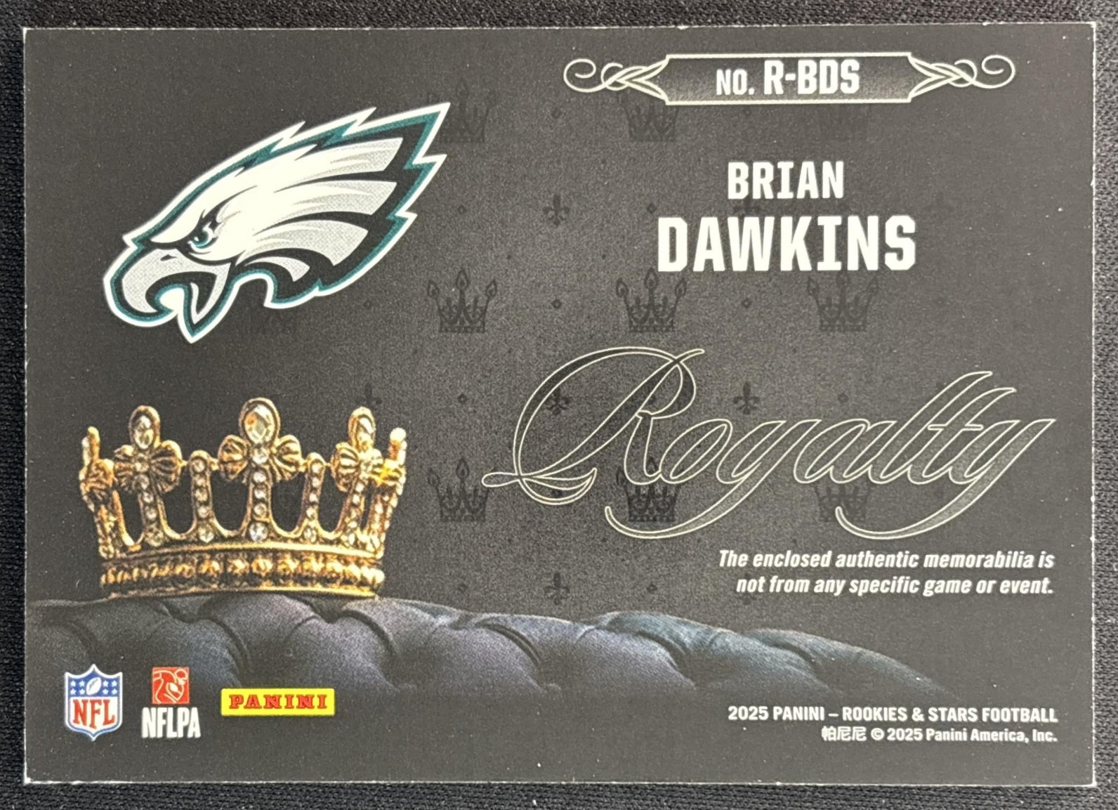 Brian Dawkins 2025 Panini Rookies & Stars Royalty Eagles