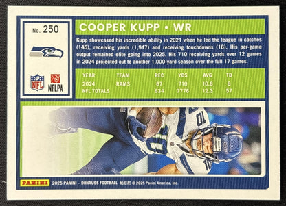 Cooper Kupp 2025 Panini Donruss Press Proof Purple Seahawks - Back