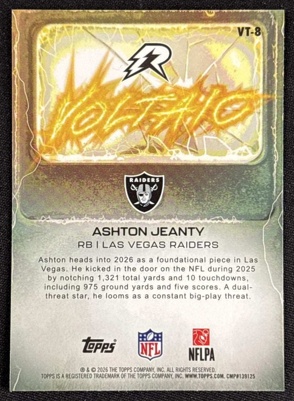 Ashton Jeanty 2025 Topps Resurgence Voltaic Raiders