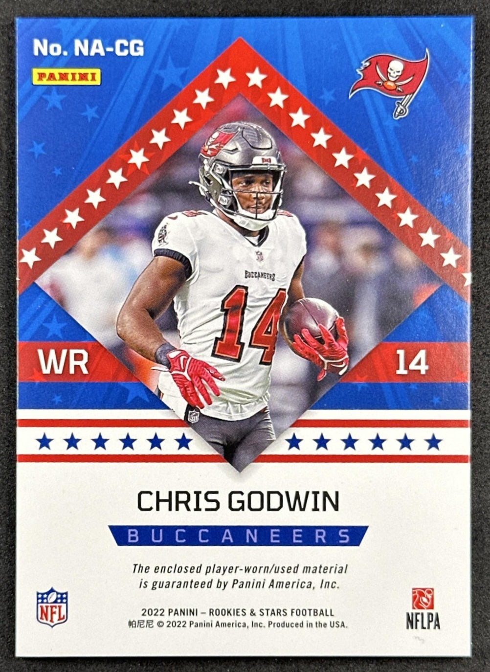 Chris Godwin 2022 Panini Rookies & Stars NFL Authentic Patch Buccaneers back