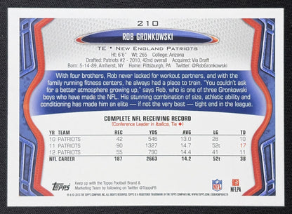 Rob Gronkowski 2013 Topps Patriots