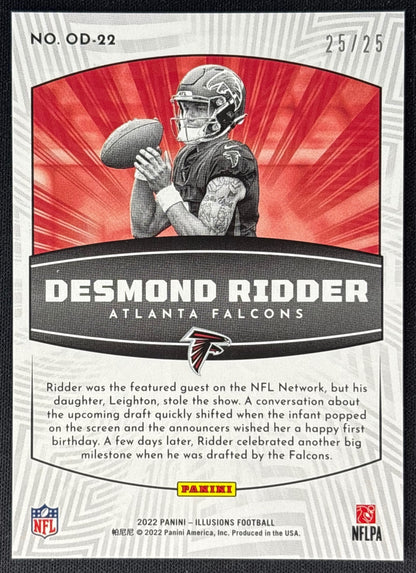 Desmond Ridder 2022 Illusions Operation Detonation Gold /25 Falcons back | Wayne Collection