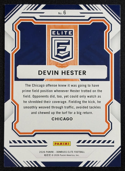 Devin Hester 2026 Panini Donruss Elite Pink Bears
