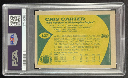 Cris Carter 1989 Topps PSA 9 Eagles 97490875 Sports Trading Card