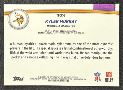 Kyler Murray 2026 Topps The Collection Chrome Vikings