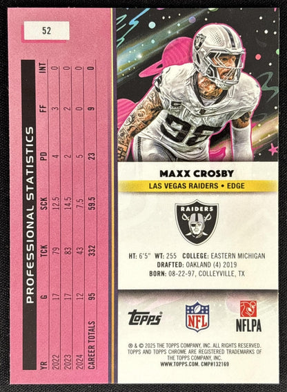 Maxx Crosby 2025 Topps Cosmic Chrome Raiders