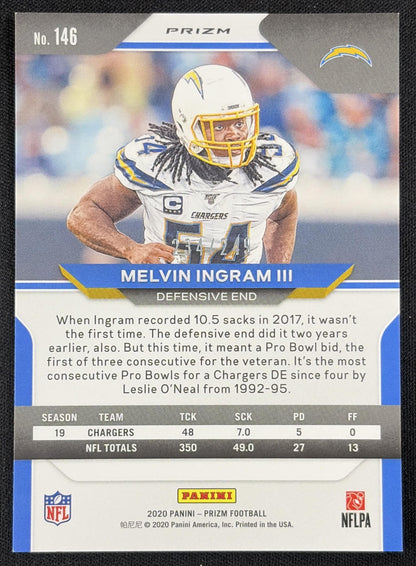 Melvin Ingram III 2020 Panini Prizm Orange /249 Chargers