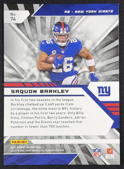 Saquon Barkley 2021 Panini XR Red /249 Giants
