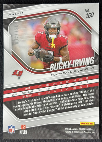 Bucky Irving 2025 Panini Prizm Pandora /400 Buccaneers Sports Trading Cards
