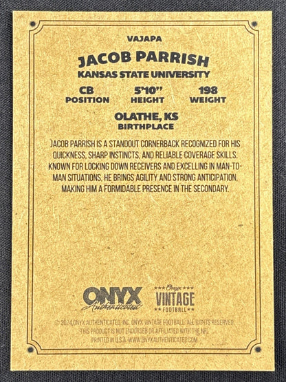 Jacob Parrish 2024 Onyx Vintage Collection Auto (Auto May Vary)