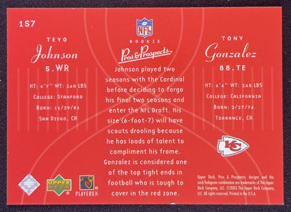 Tony Gonzalez 2003 Upper Deck Pros & Prospects /1800 Chiefs