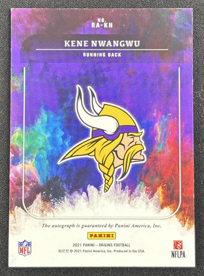 Kene Nwangwu 2021 Panini Origins Rookie Auto Vikings
